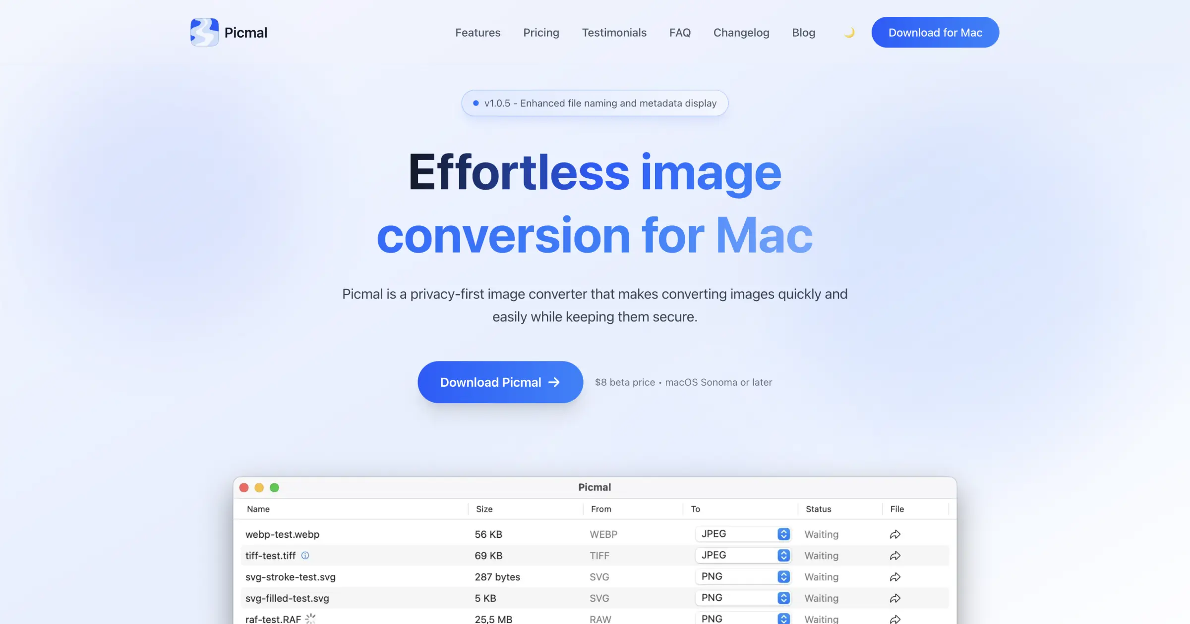 Picmal website